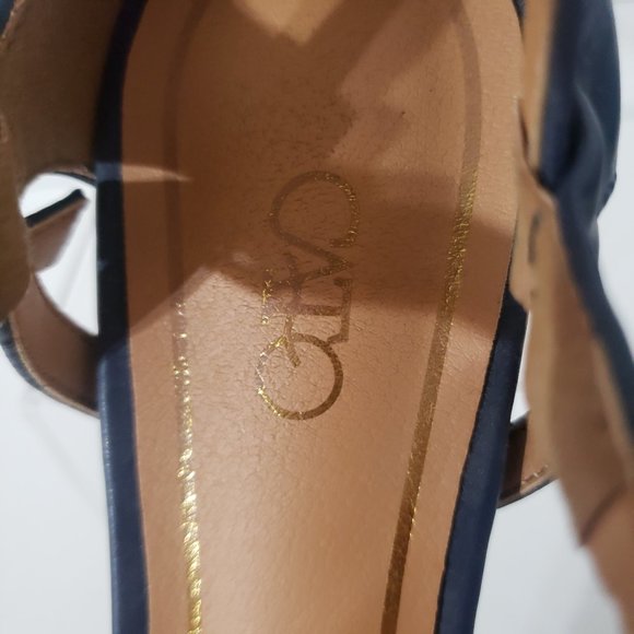 Cato Ankle Strap Pointed Toe Striped Flat Shoes - Picture 8 of 8